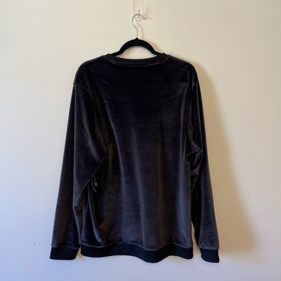 INC XL NWT long sleeve t-shirt velvet black red casual skull whimysgoth cozy - Picture 5 of 7